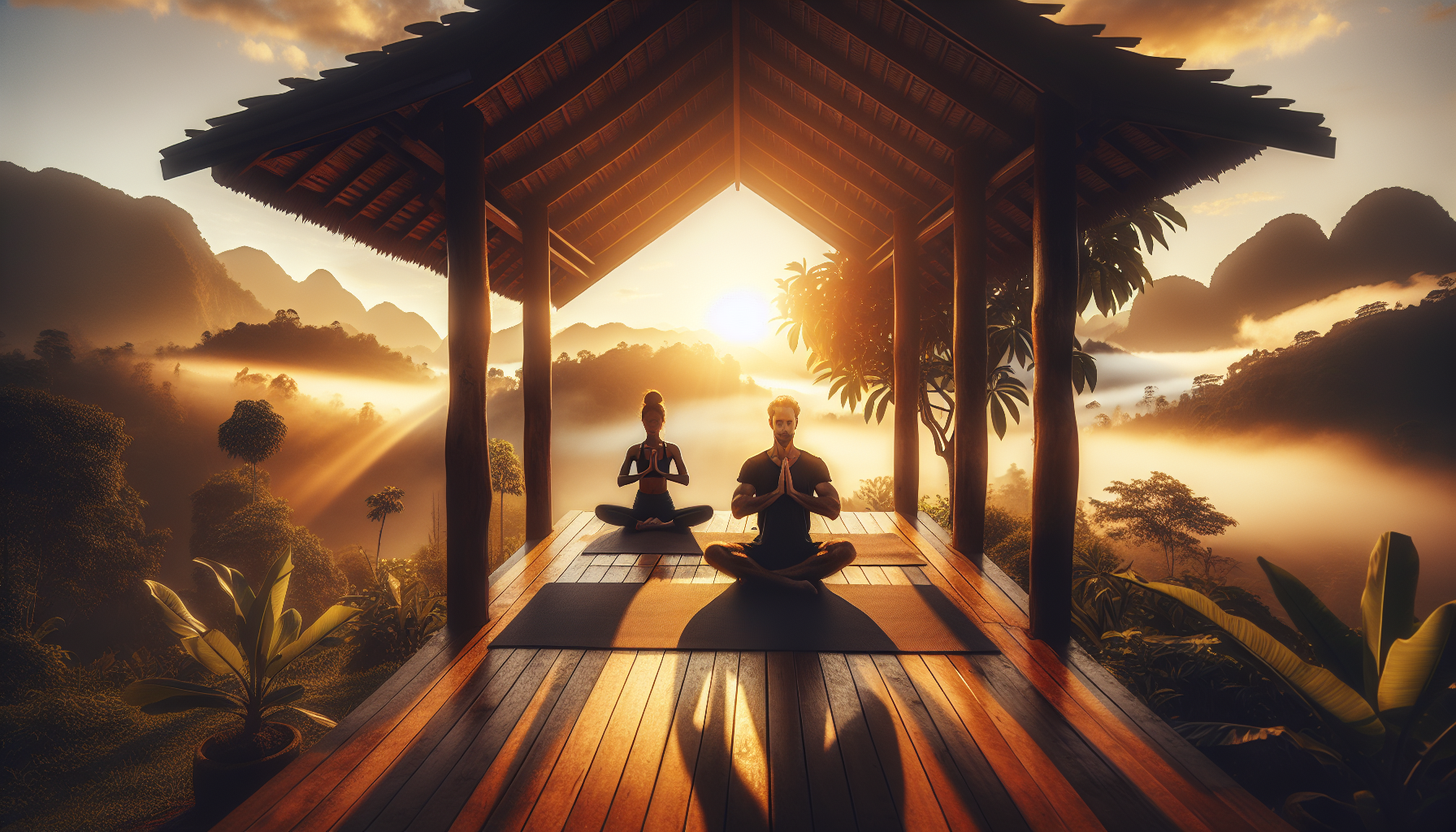 Yoga at sunrise